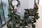 Fahrrad mit Pflanzen dekoriert